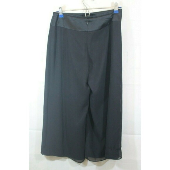 Cache Culottes Black Sheer Layered Capris Pants Slacks Womens Size 4 - Picture 4 of 6